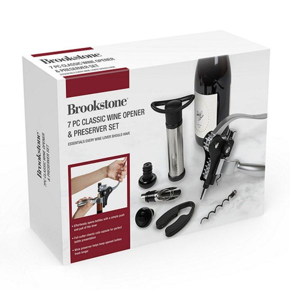 Brookstone 7-Piece Classic Wine Opener & Preserver